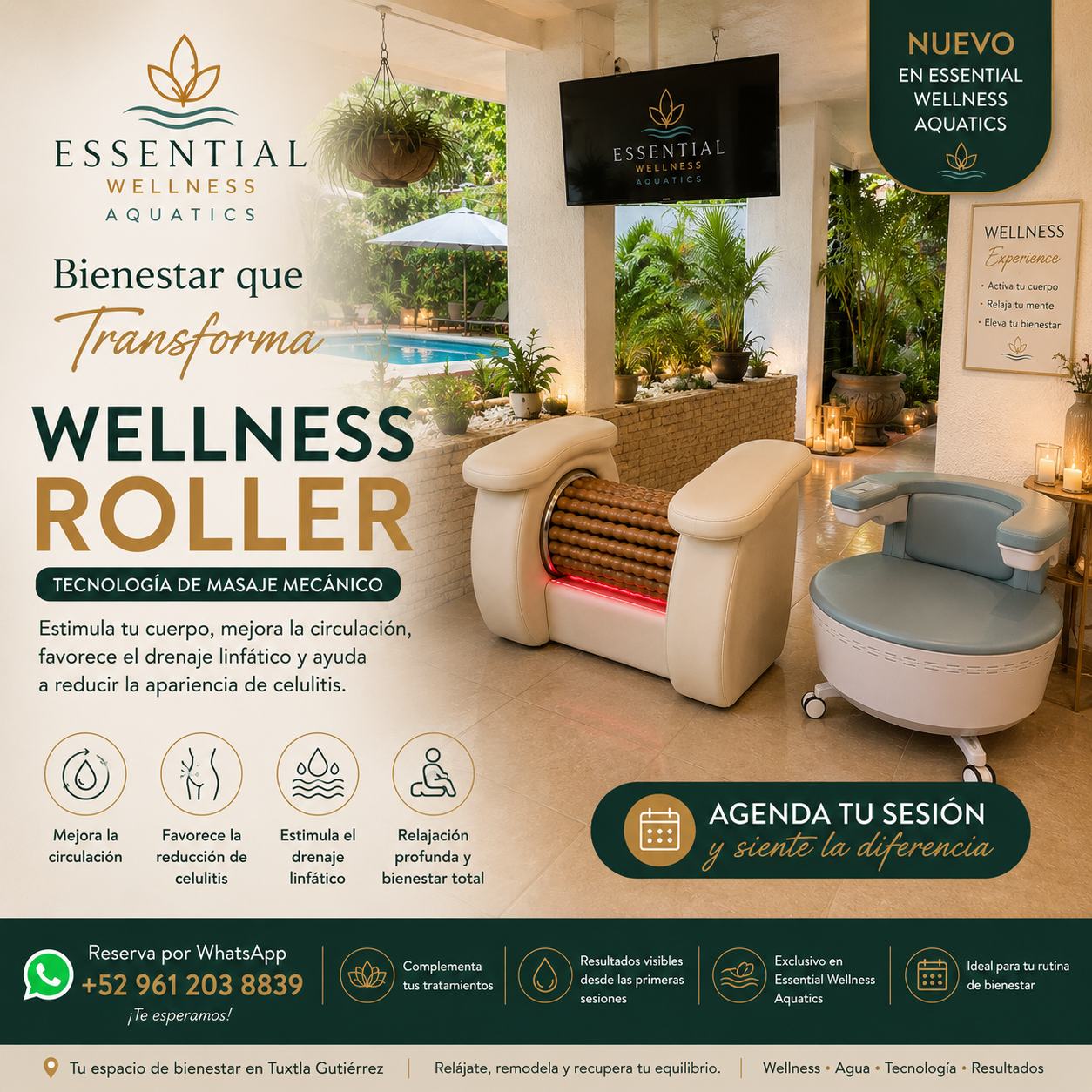 Jardín tropical con alberca privada